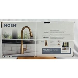 Moen Maureen 87493BG Pull Down Kitchen Faucet Brushed Gold Reflex Boost NEW